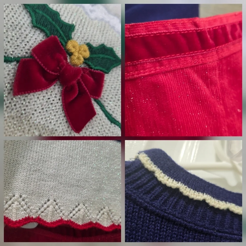 Vintage B.T. Kids Girls Sweater & Pants Set Holiday Size 3T